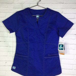 Adar Women's XS Pop Stretch Junior Fit Scrub Top